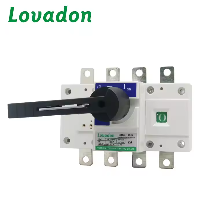 NDGL-160 4P 160A NDGL Side Manual Operation Over Load-break Changeover Switch