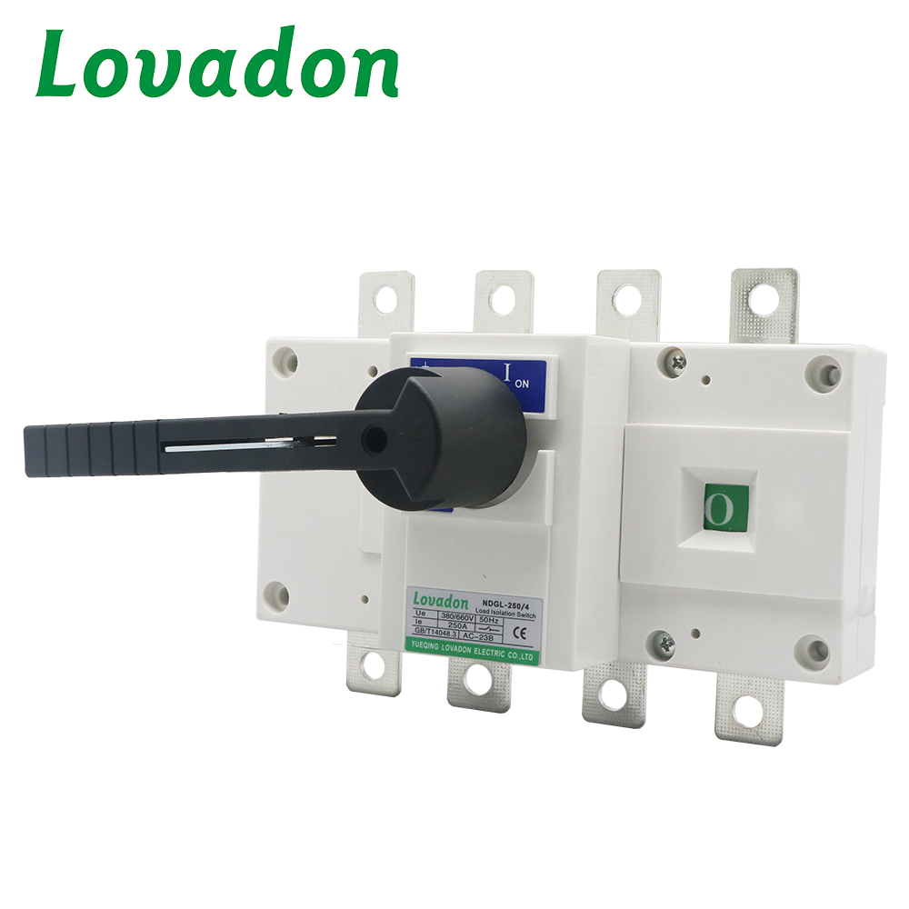 NDGL-250 4P New Arrival 250A NDGL-250-4 Load Break Isolator Disconnect Switch Low Voltage Safety Disconnect Switch