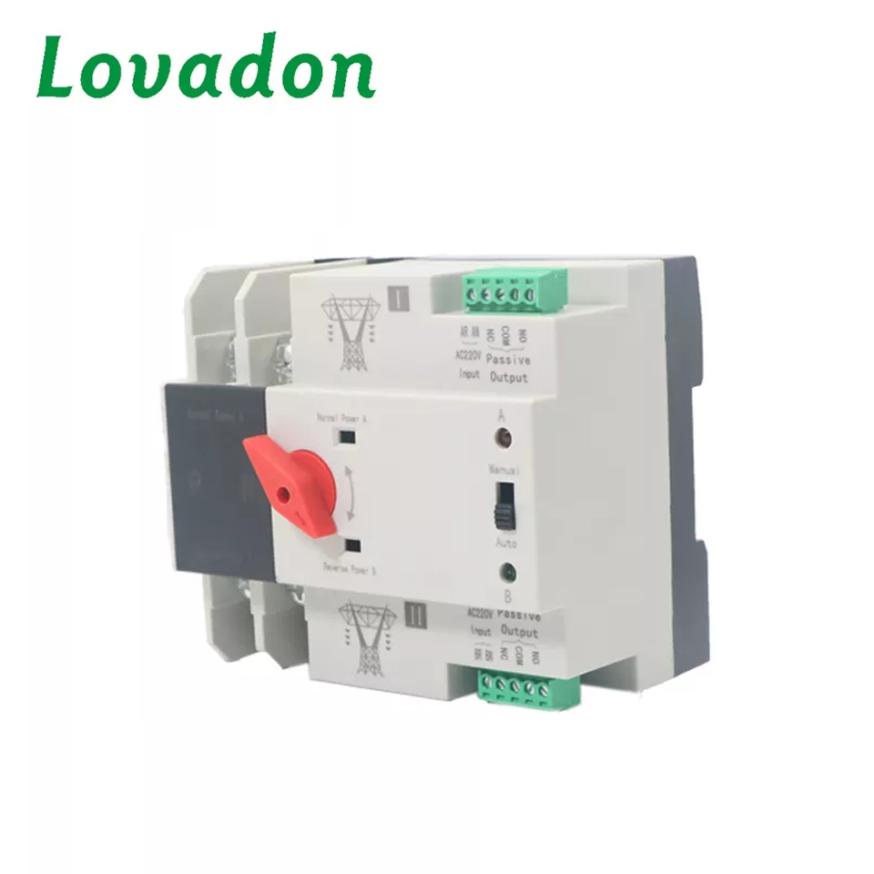 NDQ1-125E 2P Single Phase Solar Transfer Switch Pc Ats Generator City Power Protector Switches Dual Supplier Automatic ATS