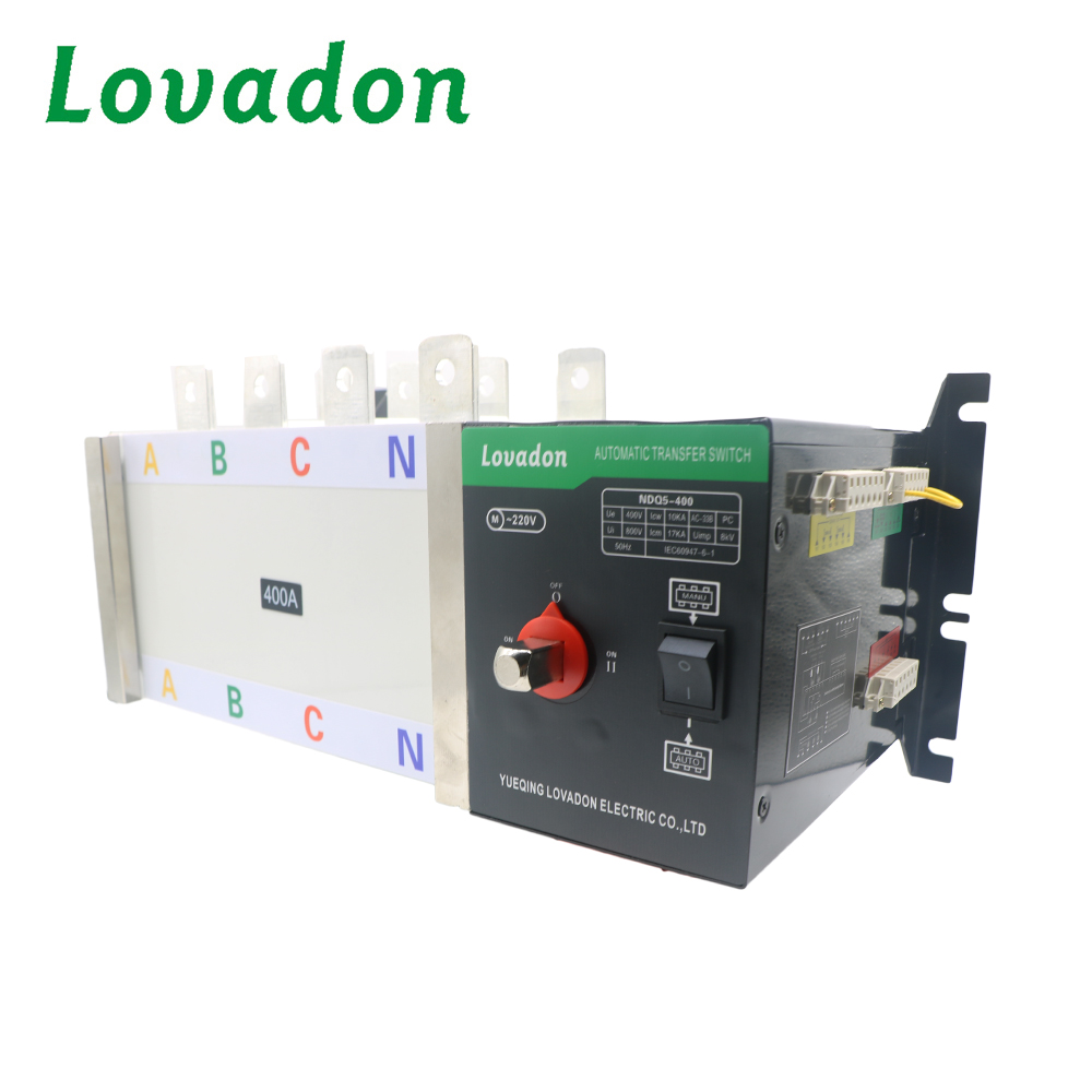 NDQ5-400 4P Automatic Transfer Switch with 400A Max. Current Capacity for High Power Applications