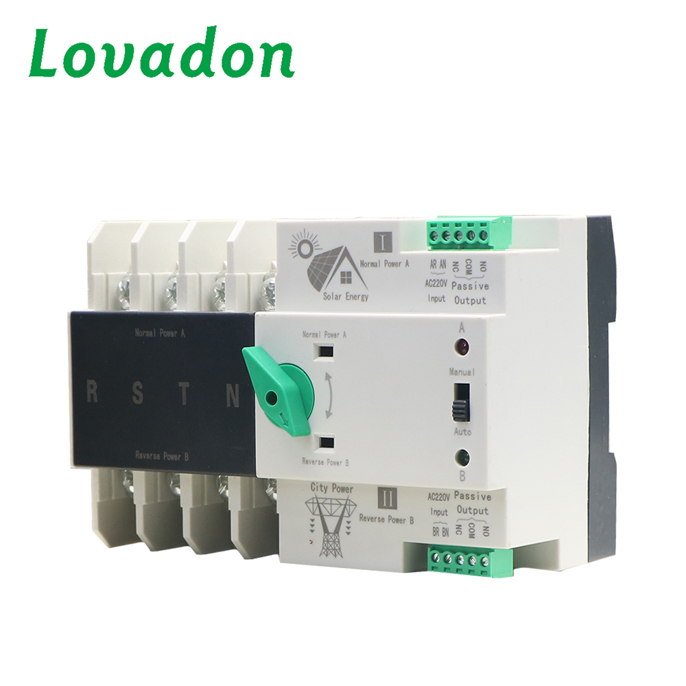 NDQ1-125S 4P Dual power automatic transfer switch din rail