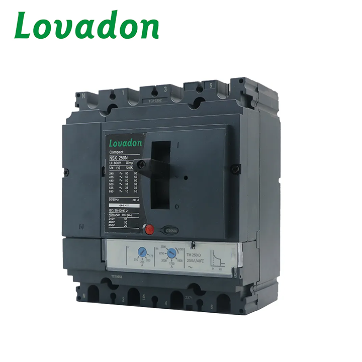 LNSX-250N 4P MCCB Breaker 3P 125A 160A 200A 250A 690V 50Hz 50kA Moulded Case Circuit Breakers High Performance Electric