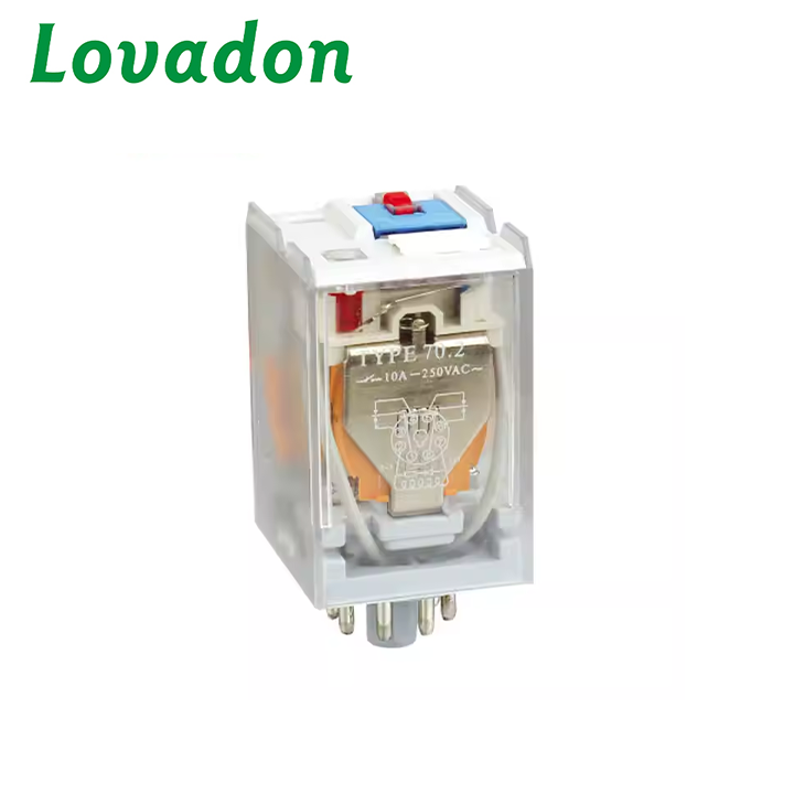 Electric Parameter Relay Miniature Electromagnetic Relay 70.2 37X33X59 6-110VDC 6-240VAC Protective General Relay for Meltblown Machine Sealed Feature