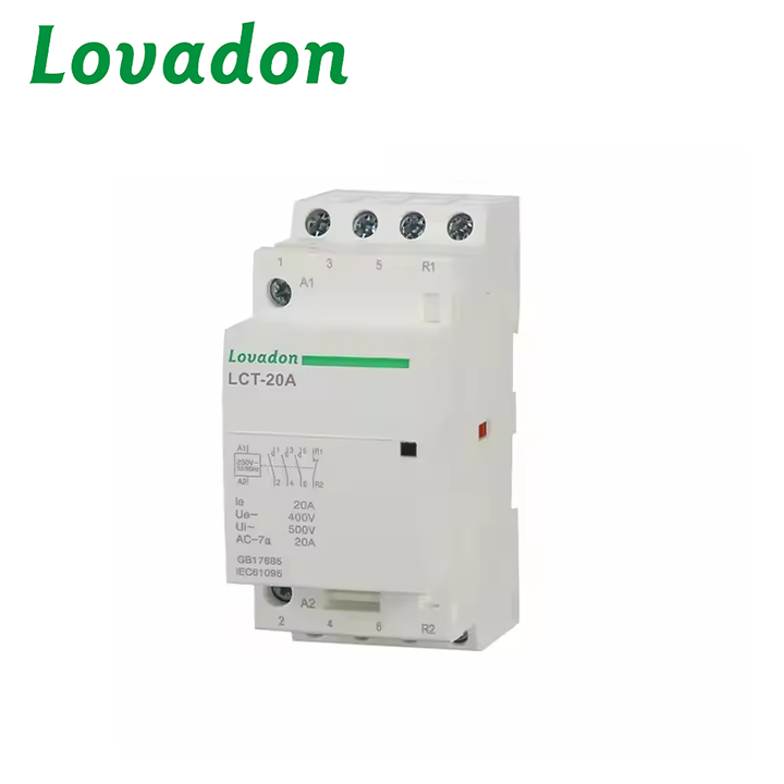 LCT-20A Wholesale 220v 240v 20a 3p Low Voltage Modular Contactor Customizable White Color AC Electricity Type