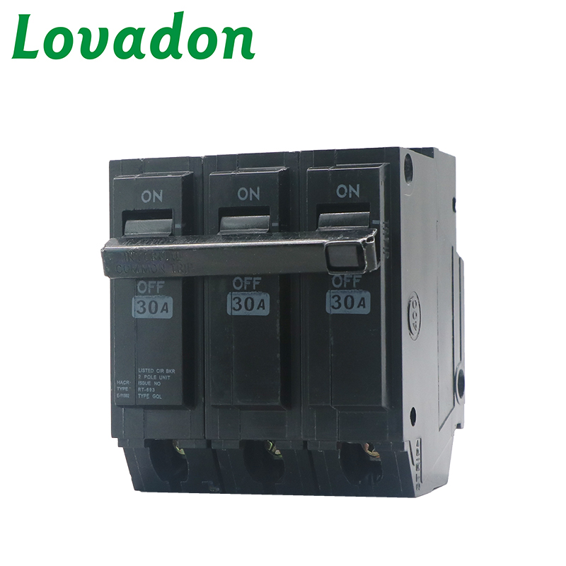 THQL 3P High Quality 30A 3 Phase Mini Circuit Breaker 2P Black MCB with 3P Protection RCCB & RCBO Type for LI