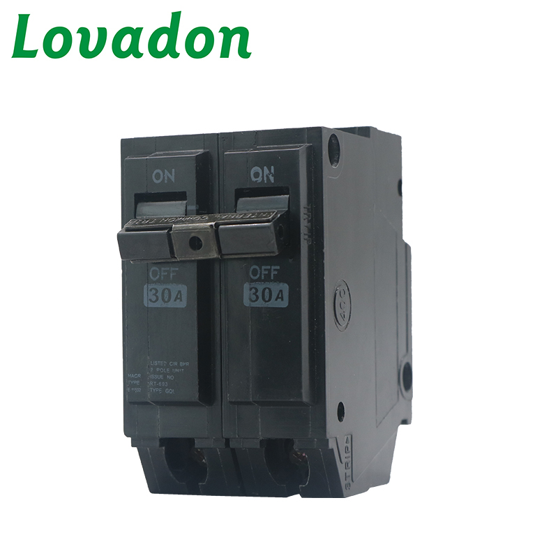 THQL 2P Custom 220V 30A 50/60Hz Miniature Circuit Breaker Black MCB with 10KA Breaking Capacity