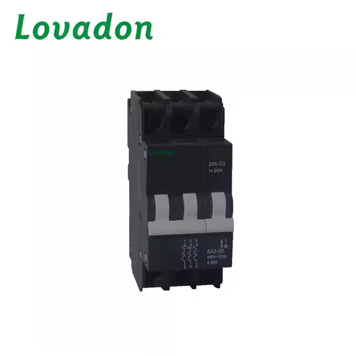 SA3-20 3P Sa Series Miniature Circuit Breaker 220/415v MCB with High Breaking Capacity Available in Black or White