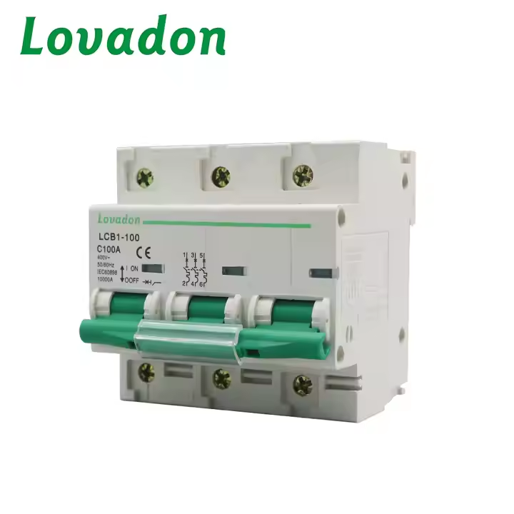 LCB1-100 3P New Product Miniature Circuit Breaker (Lcb1-100) 3P 63A 80A 100A MCB 10KA Breaking Capacity LI Protection