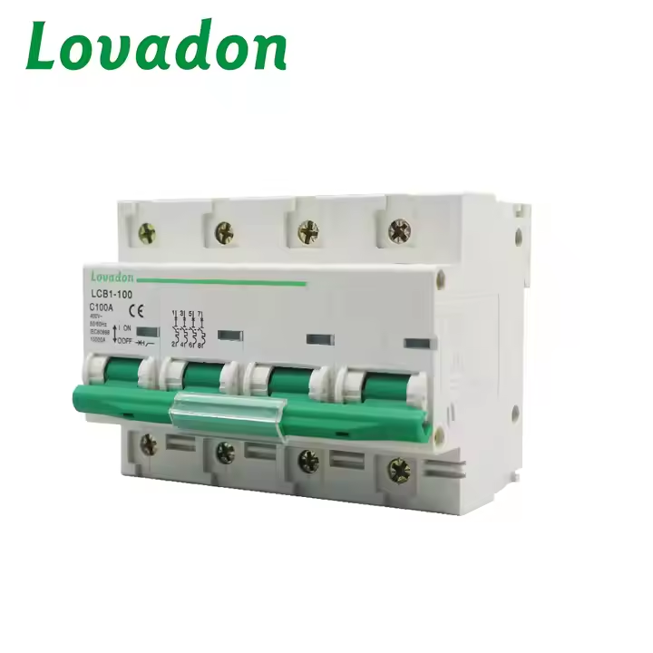 LCB1-100 4P Miniature Circuit Breaker LCB1-100 400V 4P Price High 10kA Breaking Capacity Mini Circuit Breaker