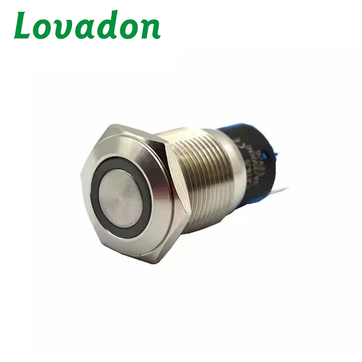 LA16H-11E Professional Factory Made 16mm Metal Illuminated Magnetic Switch Waterproof LED Push Button Switch