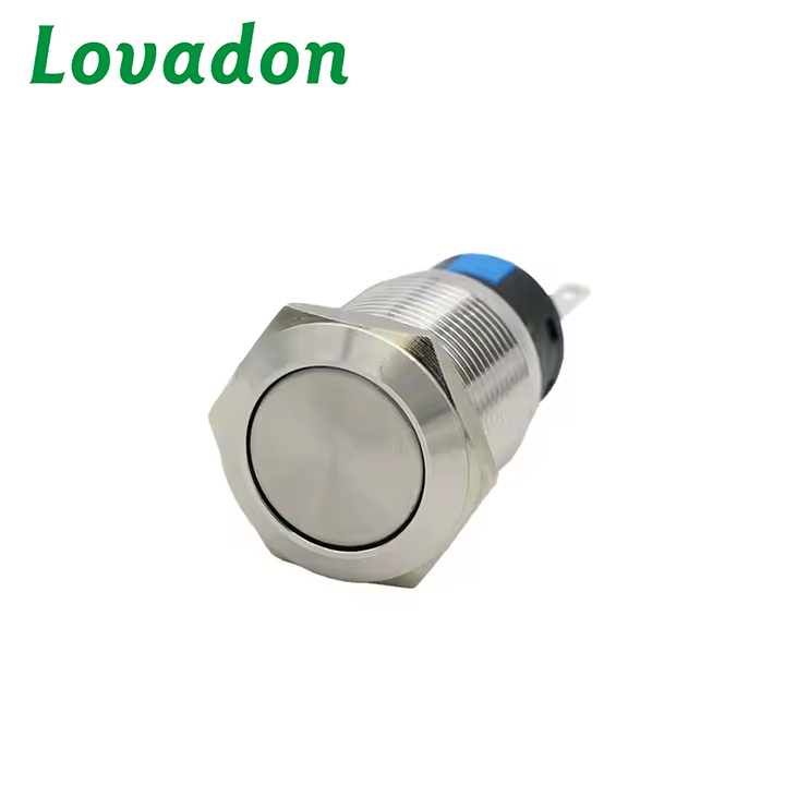 LA19-AJS-11 LED Metal Illuminated Push Button Switch Three Color Power Symbol for Hot Air Cotton Machine
