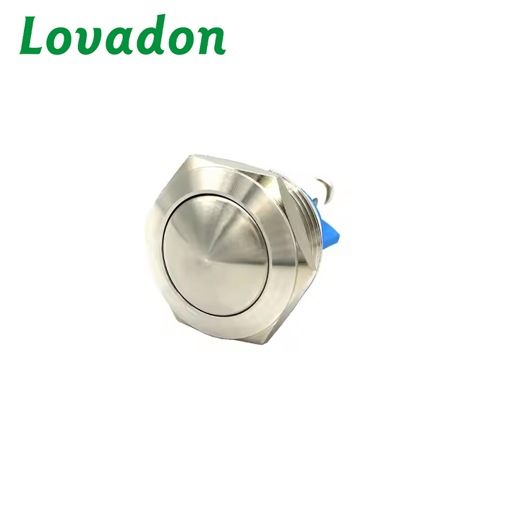 LS19B-10 IP65 Waterproof Explosion-Proof 1NO1NC 19mm Latching Stainless Steel Brass Push Button Switch LED Light Metal Momentary