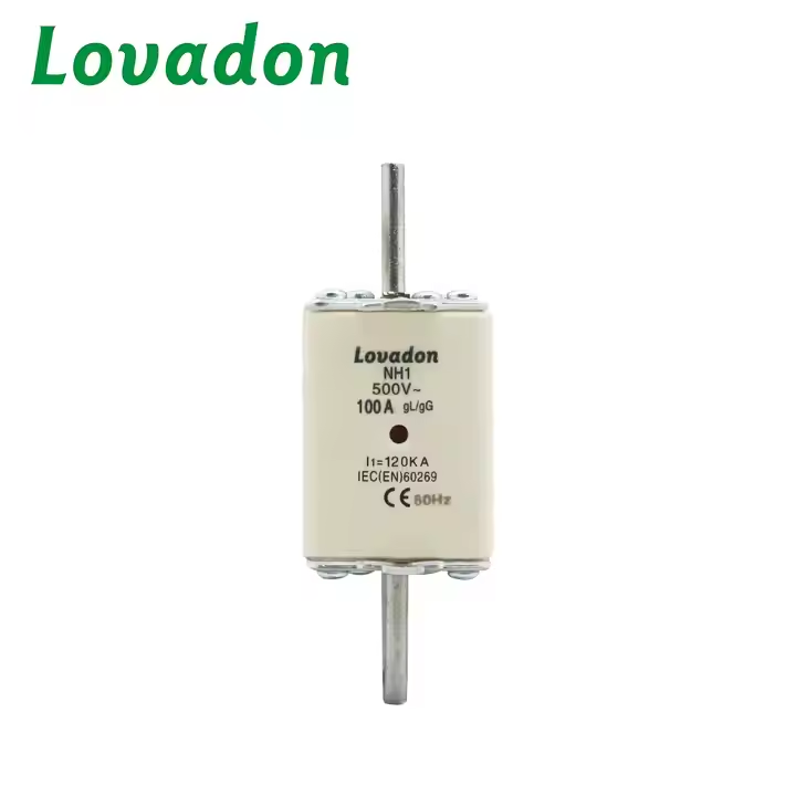 NH1-100A China Origin Low Voltage Ceramic Thermal Fuse Cutout NH100A Switches 100A Blade Fuse High Breaking Capacity Cartridge Knife Fuse