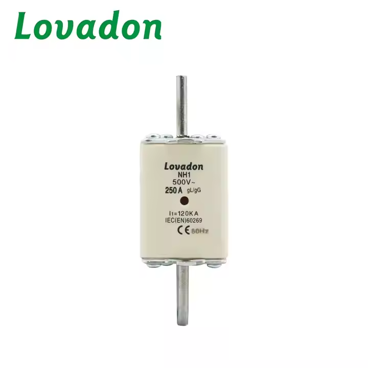 NH1-250A NH Series Thermal Fuse Cutout High Breaking Capacity 250A Low Voltage HRC Cartridge Knife Edge Ceramic Copper Fuse Holder