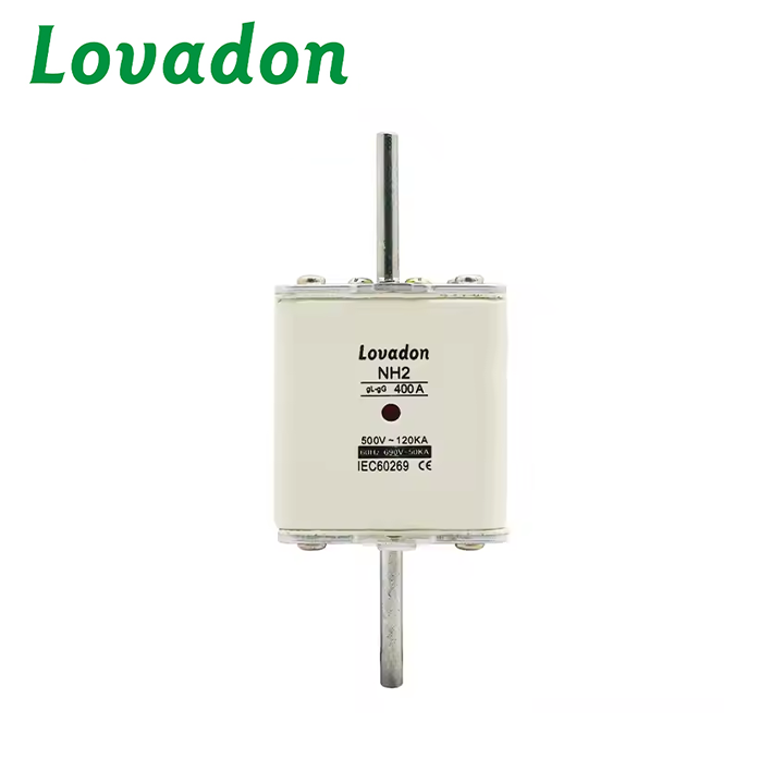 NH2-400A Low Voltage Copper NH Ceramic Porcelain Fuse Blade Types 160A Knife Base Fuse Link Fuse for Electric Equipment