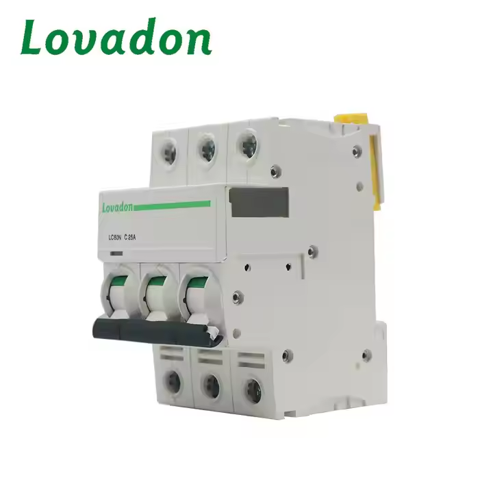 LC60N 3P New Miniature Circuit Breaker MCB 63 Amp 6kA 3-Pole Type 1p/2p/4p Standard Breaking Capacity 25A Rated Current Din Rail Mounting