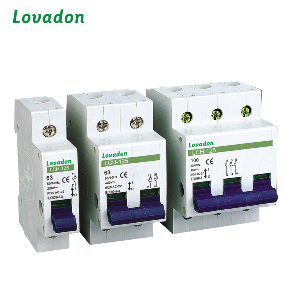 LCH-125 2P LCH-125 Miniature Circuit Breaker 100amp 2P Controlled Recloser Isolating Switch MCB & Rccb Protectors LI New Product