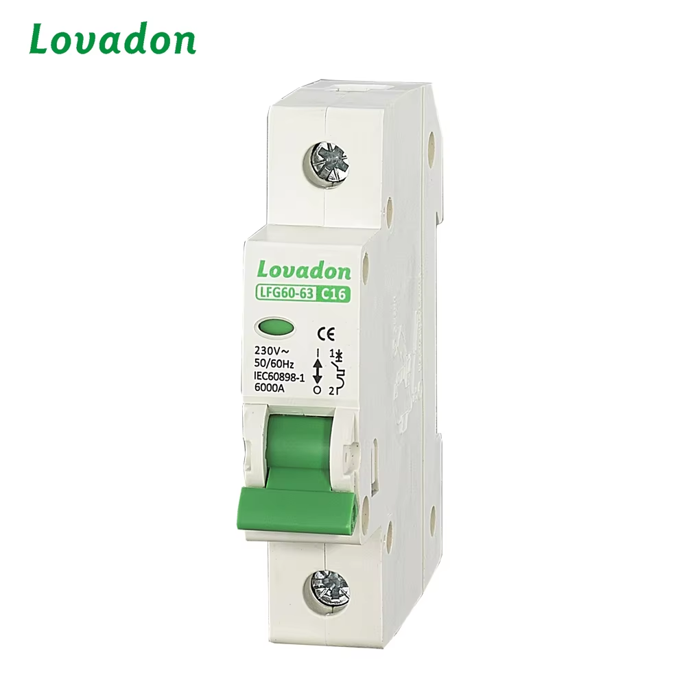 LFG60-63 1P Online Shop Sale China Miniature Circuit Breaker FG60-63 16A Type MCB/RCB/RCBO for LI Protection 25A Rated Current