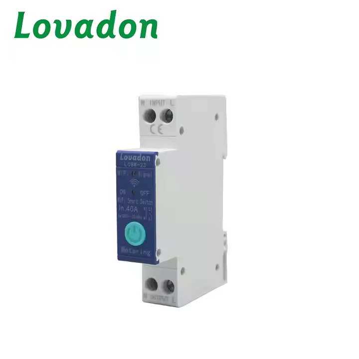 LCBW-23 1P 63A Smart Mini Timer Switch Mobile App Remote Control Wifi Breaker 25A Rated Current Din Rail Mounting Available 2P 3P 4P