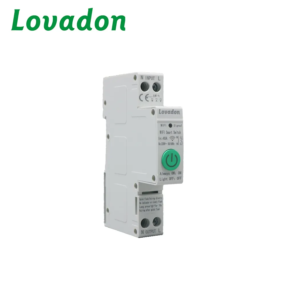 LCBW-23 1P WiFi Smart Miniature Circuit Breaker Energy Efficient 1p 2p Remote Control Switch Via Mobile App Compatible Smart Life Closing
