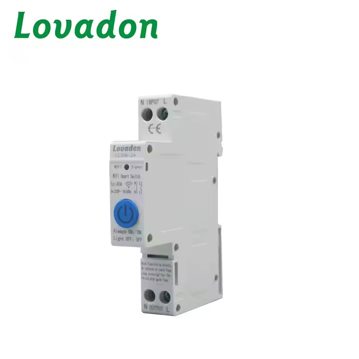 LCBW-24 1P Intelligent Home Intelligent Timer 1P Switching Relay Miniature Circuit Breaker with Residual Current Protection