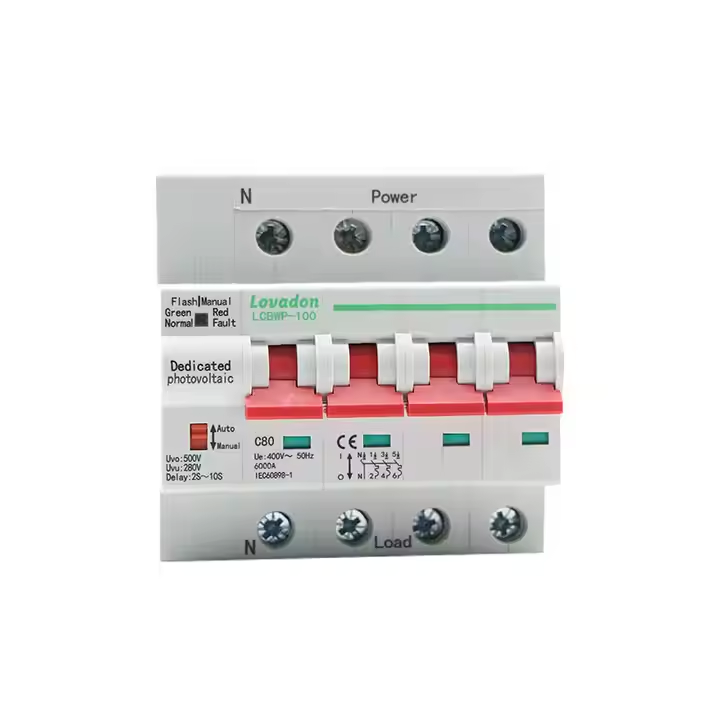 LCBWP-100 4P Smart WIFI Controlled 6A,10A,16A,20A,32A,40A,50A,63A,80A 4P Circuit Breakers for Pv System protection