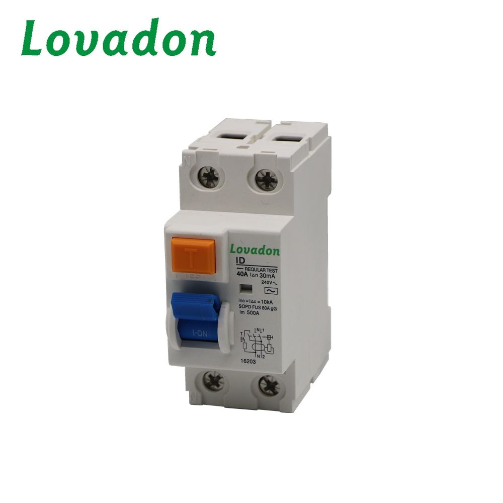 ID 2P Free Sample 25A 40A 63A RCCB 2P Residual Current Circuit Interrupter B Type Rccb Copper and Plastic Protection Device