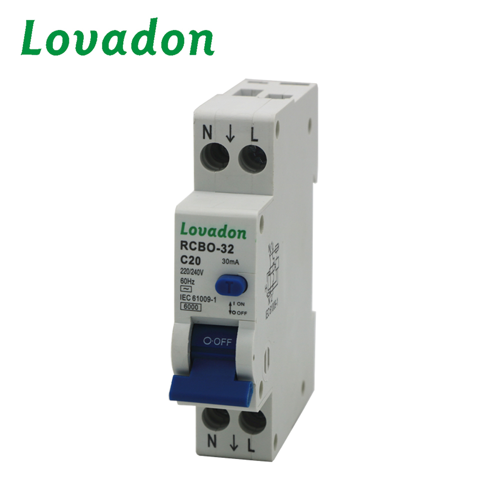 RCBO-32 1P+N Best Selling 25A Miniature Circuit Breaker RCBO 32 Residual Current Circuit Breaker with Over Current Protection