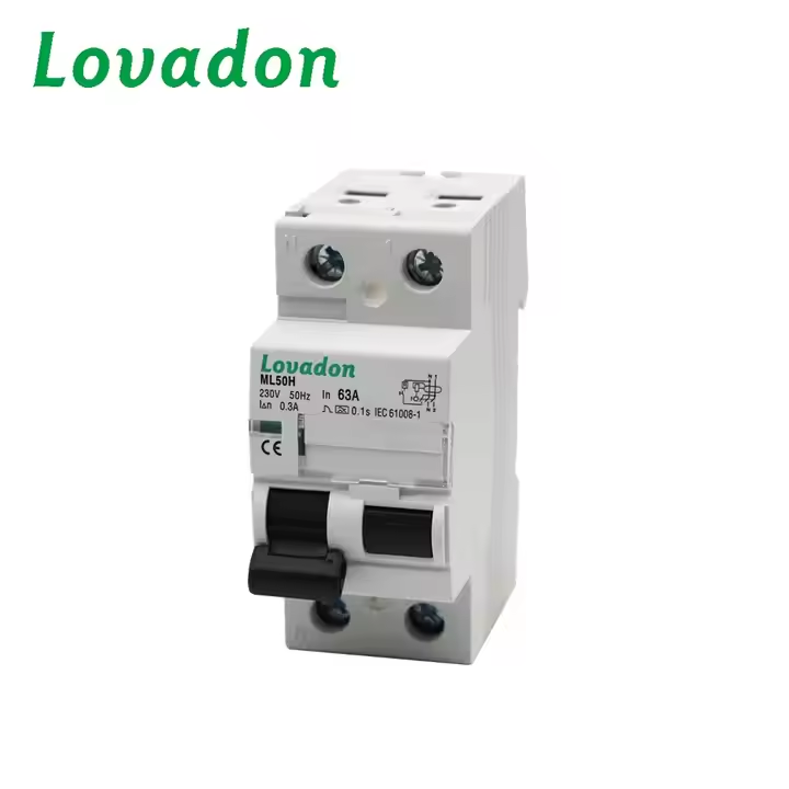 LML50H 2P Miniature Circuit Breaker High Quantity Automatic 10ka Breaking Capacity 63A Rated Current Residual Circuit Breaker