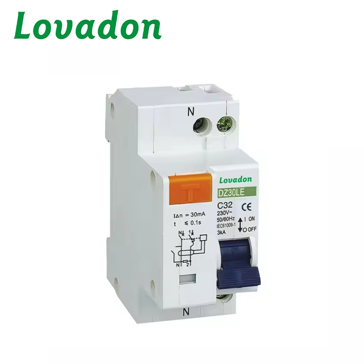 DZ30LE 1P+N C32 25A Miniature Circuit Breaker Instantaneous Trip with Overload Protection and Earth Leakage Features