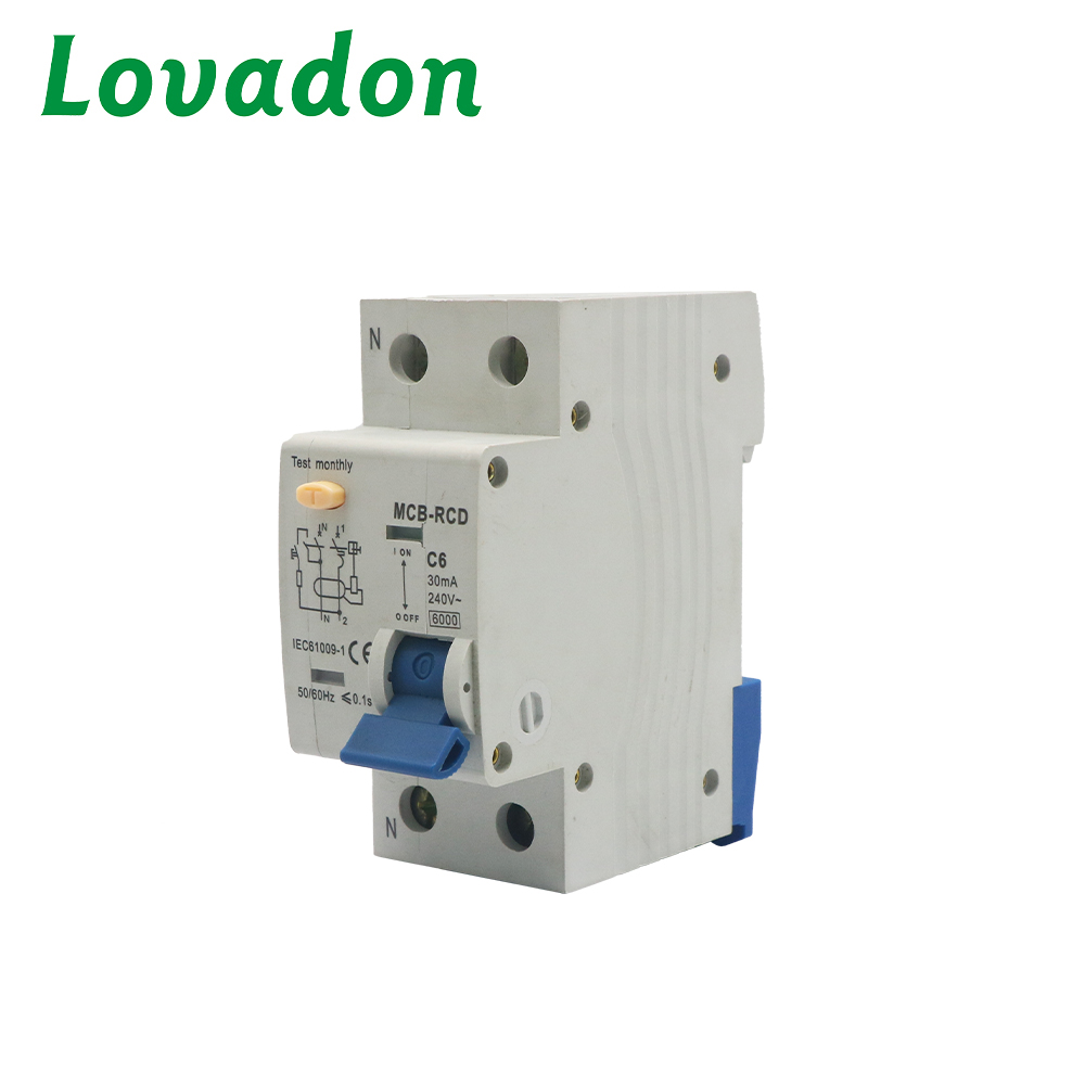 MCB-RCD 2P 63a Residual Current Circuit Breaker RCD RCCB Circuit Breaker 30mA Automatic Miniature Circuit Breaker Voltage Protection