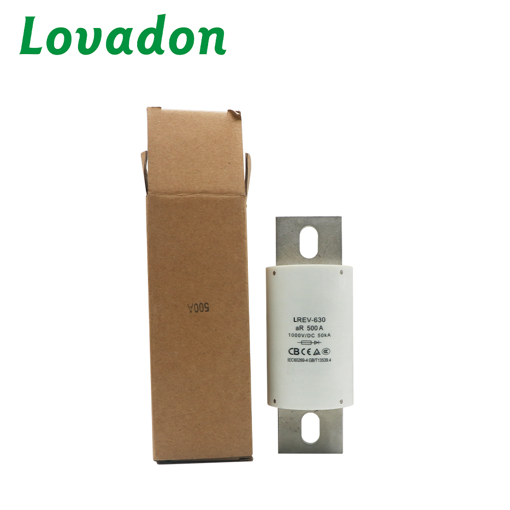 LREV-630 DC1000V 500A Fast Blow Fuse 50KA Breaking Capacity AR Protection for EV Charging Station IEC Standard