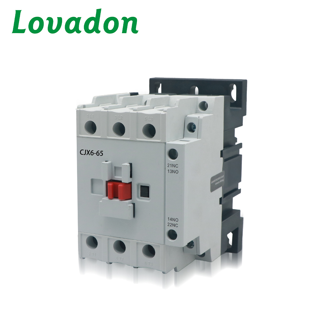 CJX6-65 Heavy Duty CJX6-65 AC Contactor 65A 380V DIN Rail and Screw Installation for Industrial Motor Starter