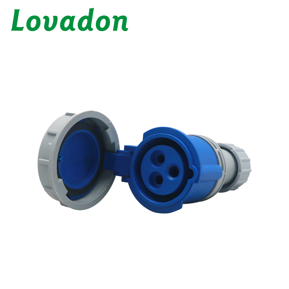 LTH-2132 IP67 Waterproof Industrial Socket 16A 220V 250V 2P+E Dustproof Shockproof For Construction Outdoor Use