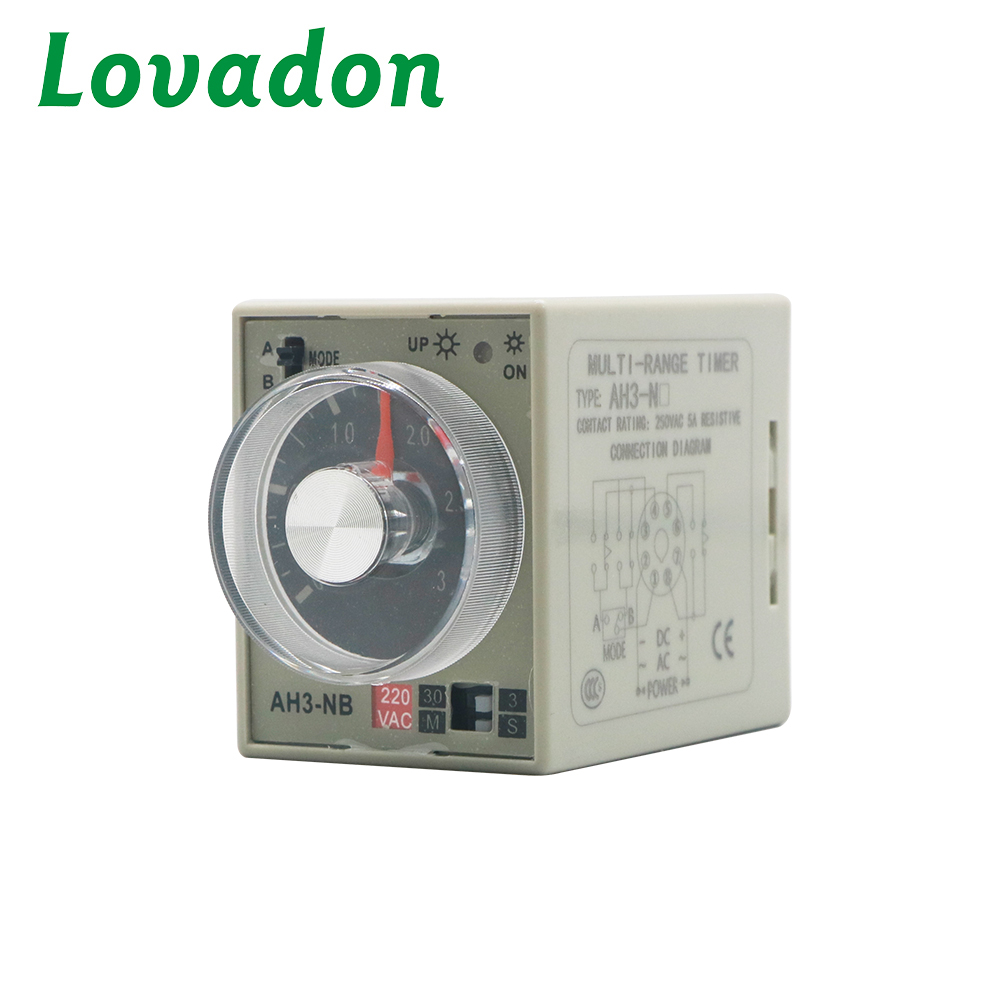 AH3-NB AC 110V/220V/380V Digital Time Delay Relay Repeat Cycle Time Relay